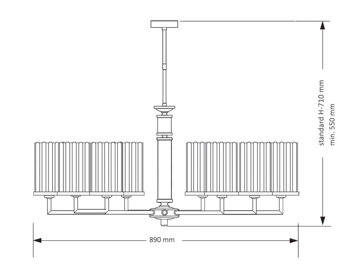 Люстра на штанге Kutek Mood Artu Ryfel ART-ZW-8 (Z) R