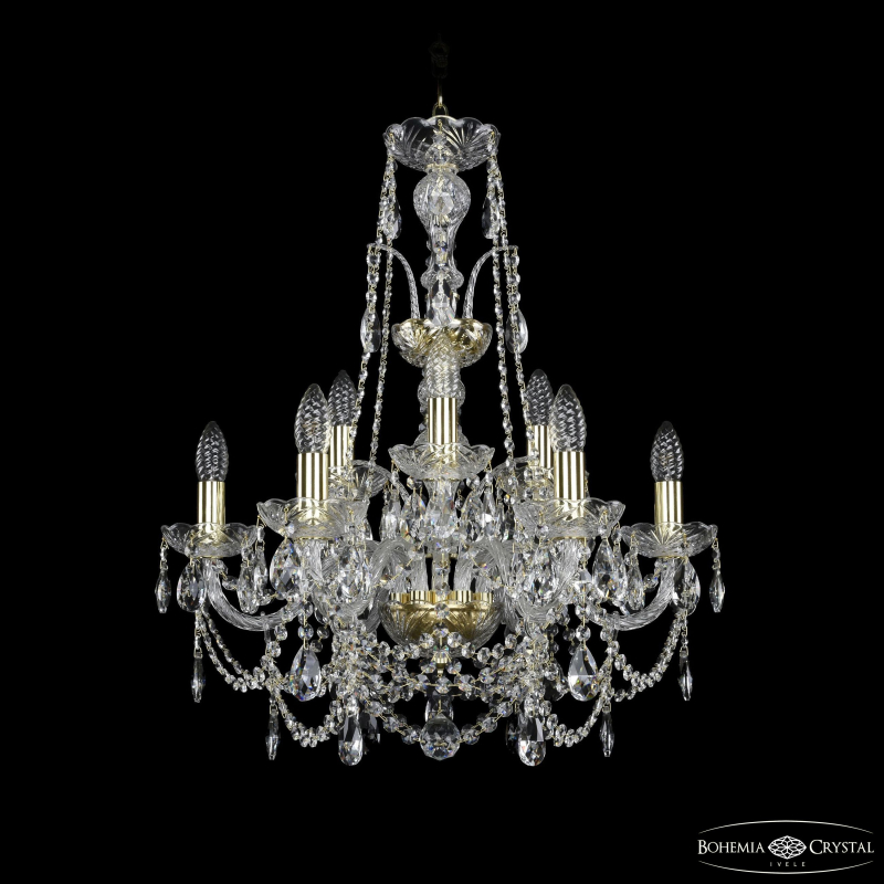Подвесная люстра Bohemia Ivele Crystal 1411/6+3/195/XL-65 G