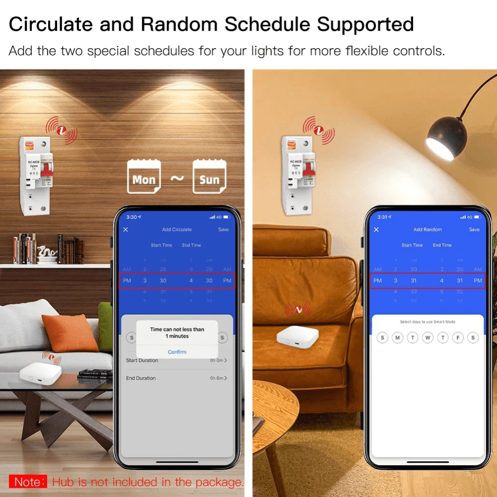 Выключатель Moes Zigbee circuit breaker 1P 10A ZCB-SC-1P10