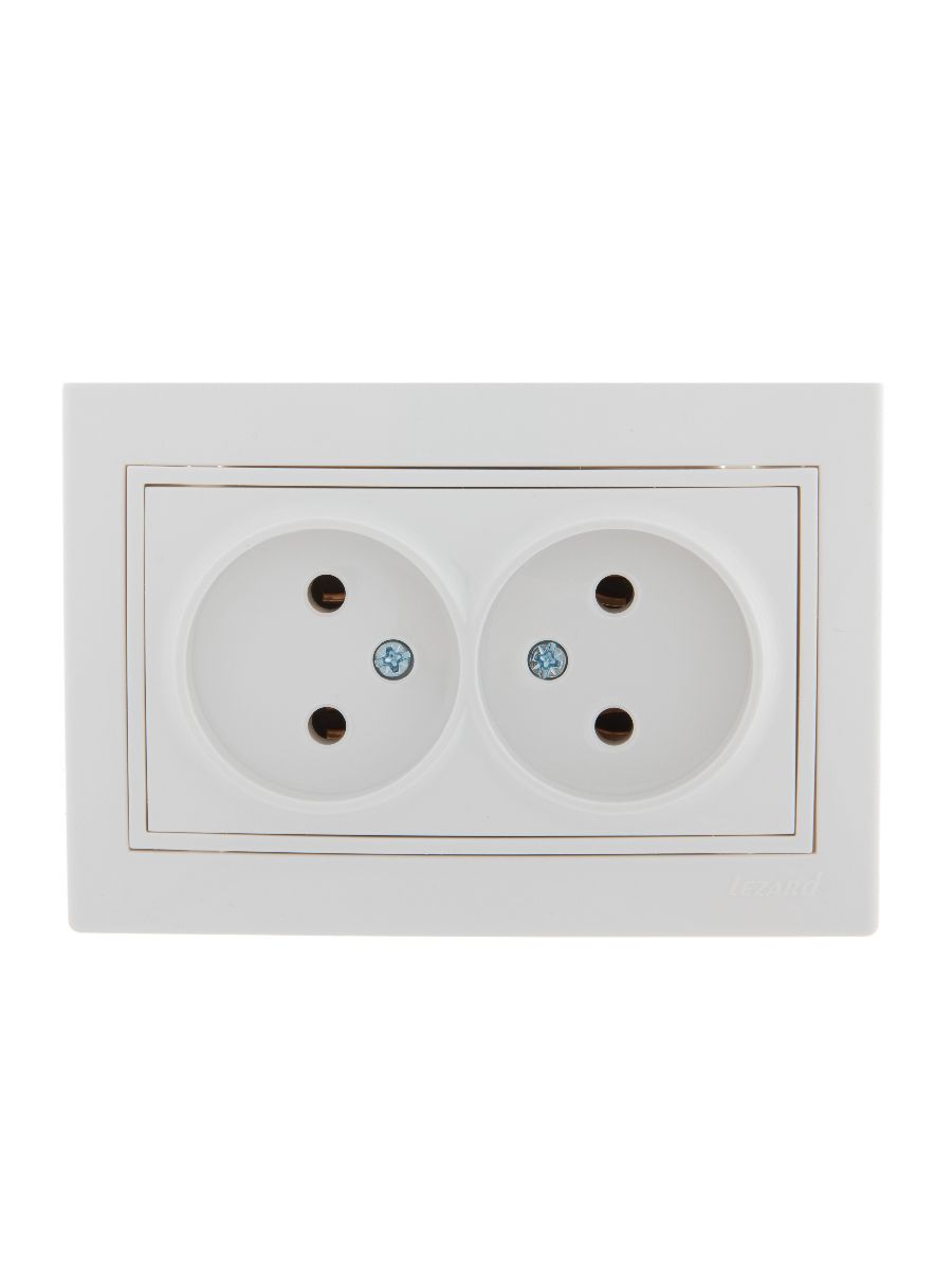 Розетка двойная б/з Lezard Mira 701-0202-128