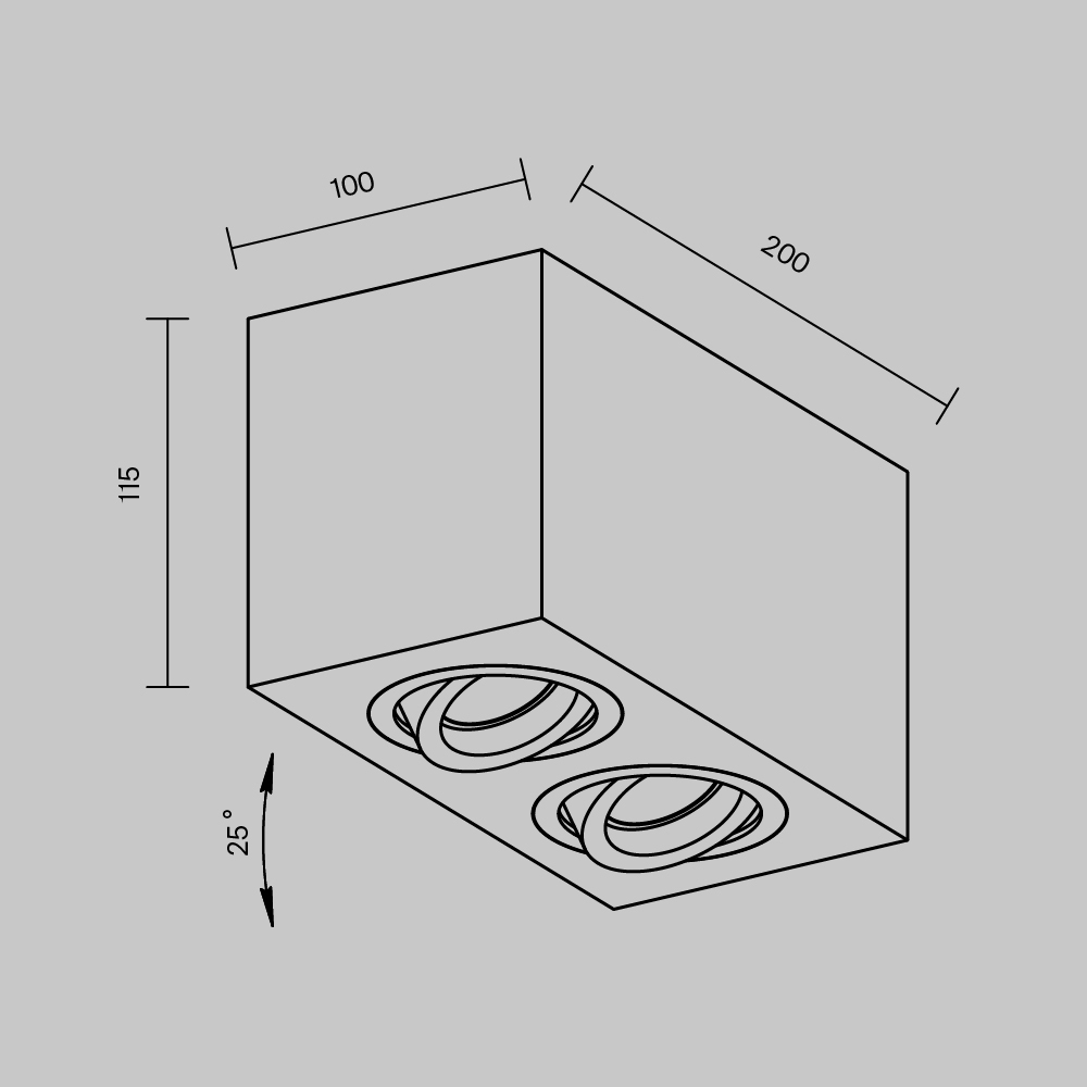 Накладной светильник Maytoni Atom C017CL-02W