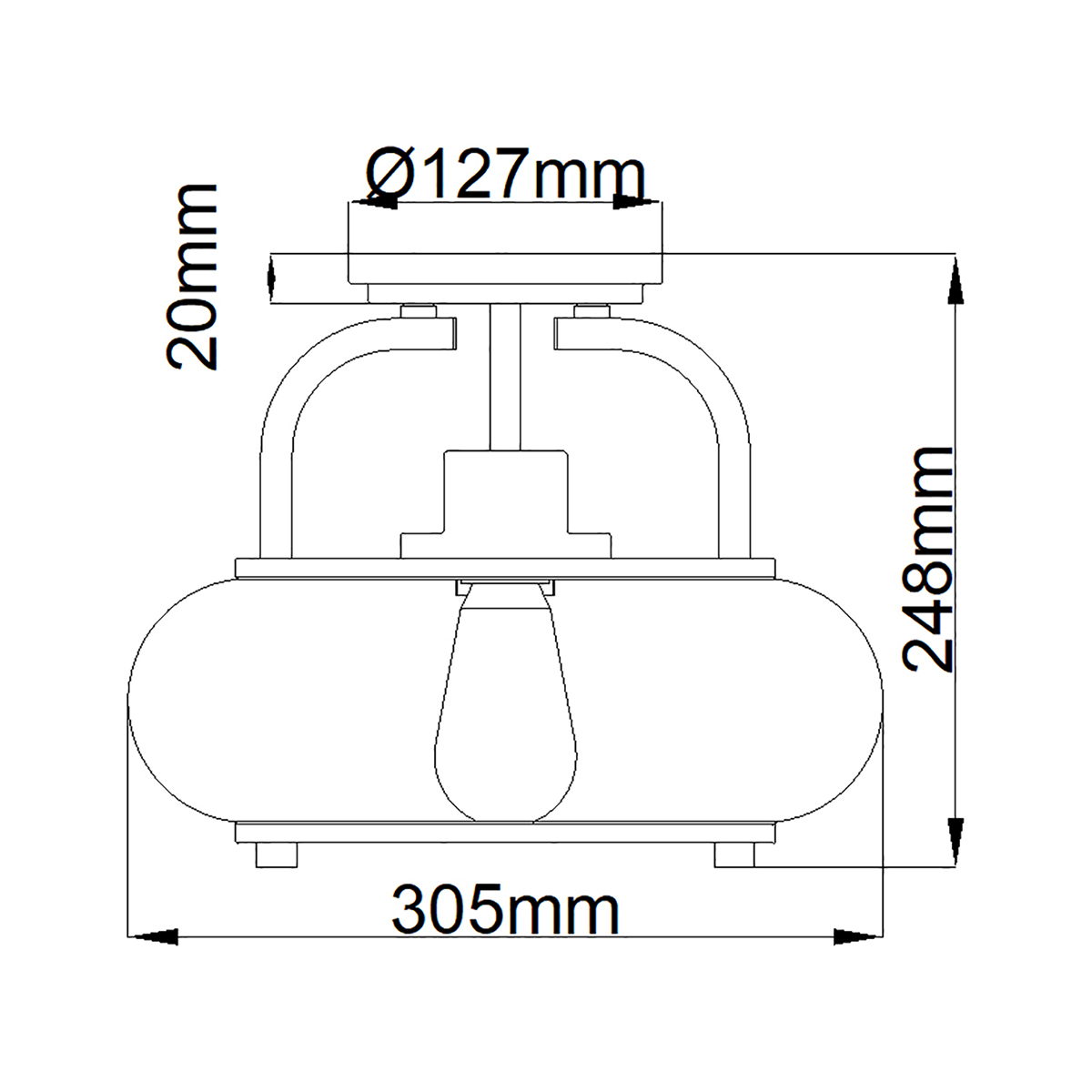 Потолочный светильник Quoizel Trilogy QZ-TRILOGY-SF-S