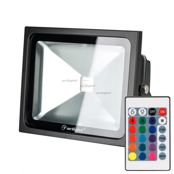Прожектор Arlight AR-FLB-30W-220V RGB (IR ПДУ Карта 24кн) 023852