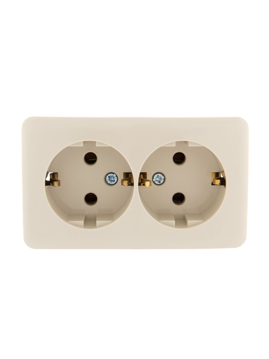 Розетка двойная с/з Lezard Viola 751-0300-127