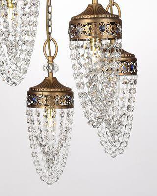 Подвесная люстра Lumien Hall Санна 1026/8H-AB-P