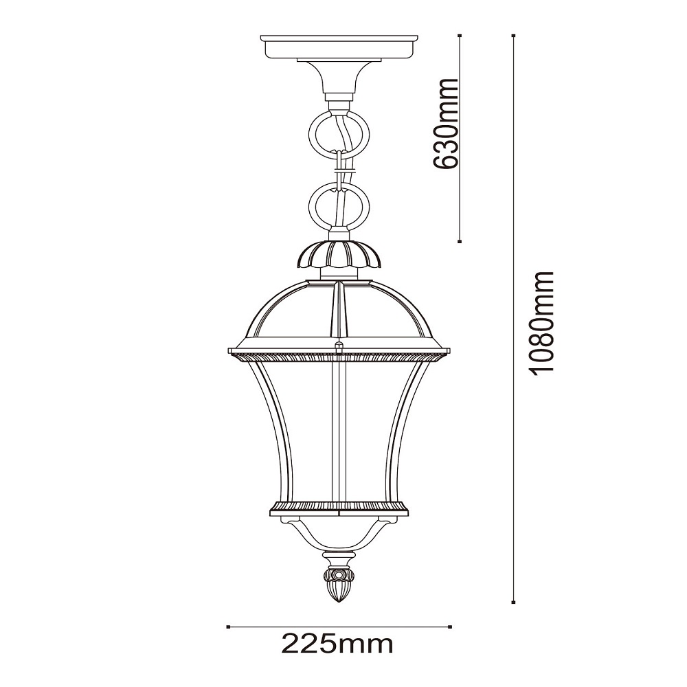 Уличный подвесной светильник MW-Light Сандра 811010301