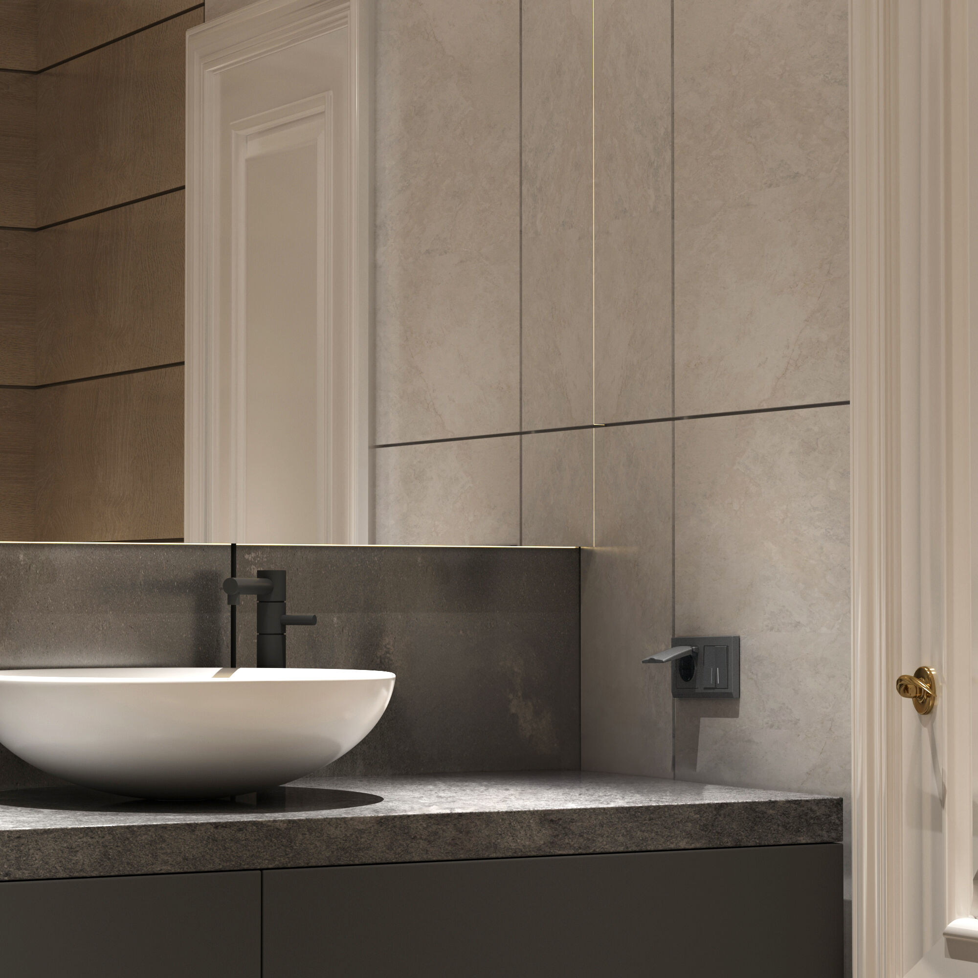 Розетка влагозащищенная с заземлением с защитной крышкой и шторками Werkel графит W1171264 4690389194429 a063105