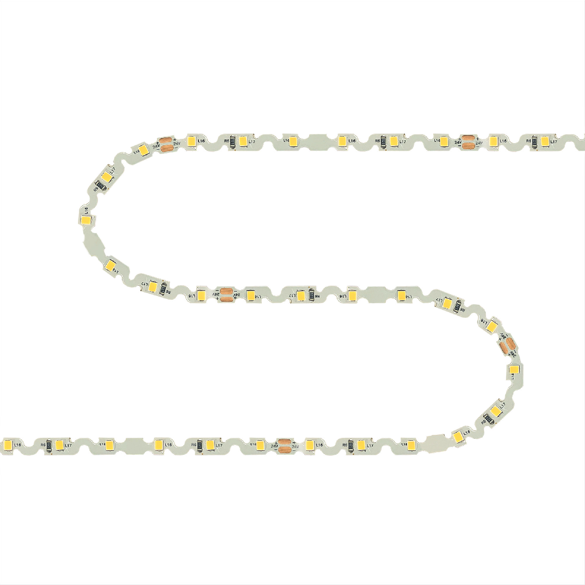 Светодиодная лента Apeyron 24В 8Вт/м smd2835 60д/м IP20 700Лм/м 5м 3000К 00-349