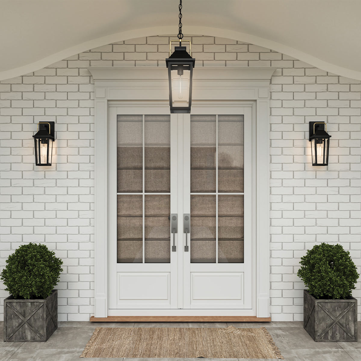 Уличный настенный светильник Quoizel QZ-BUCKLEY-S-MBK