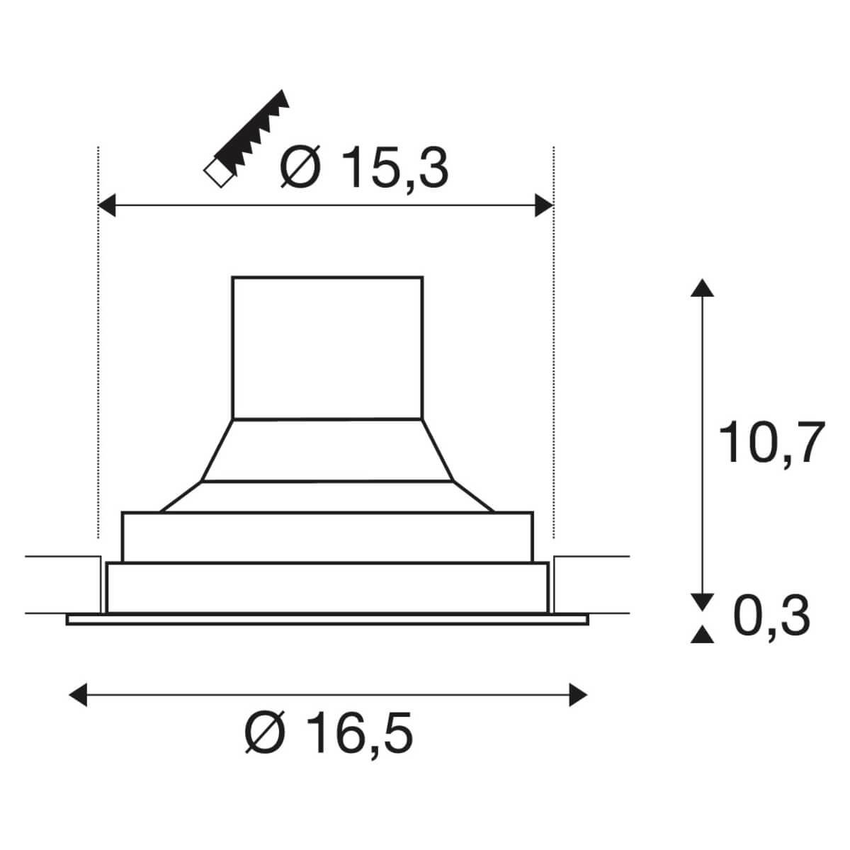 Встраиваемый светильник SLV Supros 1003304
