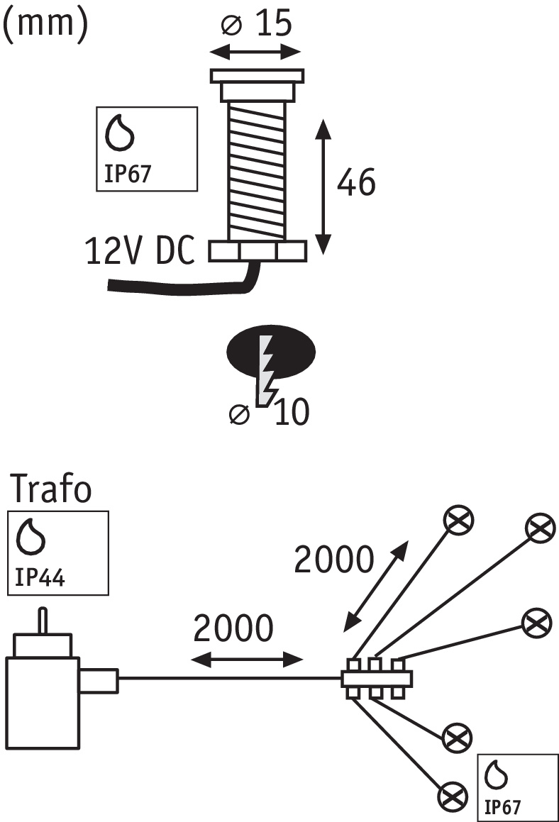 Ландшафтный светодиодный светильник Paulmann Special Boden MicroPen 93754