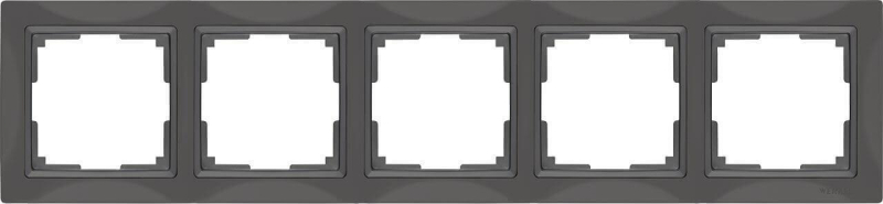 Рамка Werkel Snabb Basic на 5 постов серо-коричневый WL03-Frame-04 4690389099076