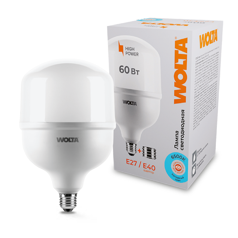 Светодиодная лампа Wolta 25WHP60E27/40