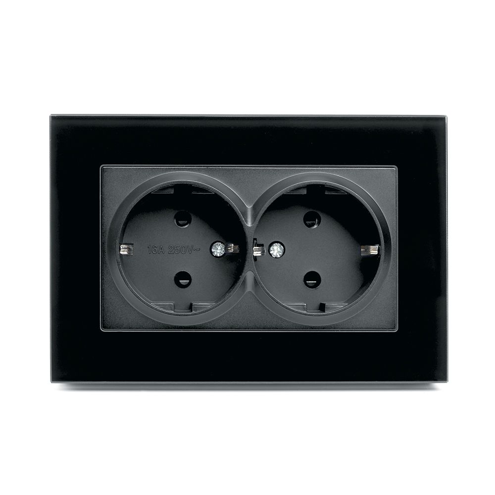 Розетка 2-местная с/з с защитной шторкой Stekker Катрин 39516