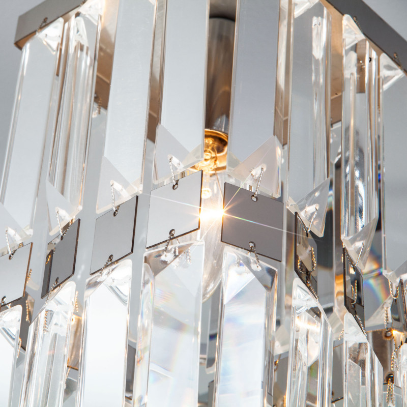 Люстра на штанге Eurosvet 10100/6 хром/прозрачный хрусталь Strotskis