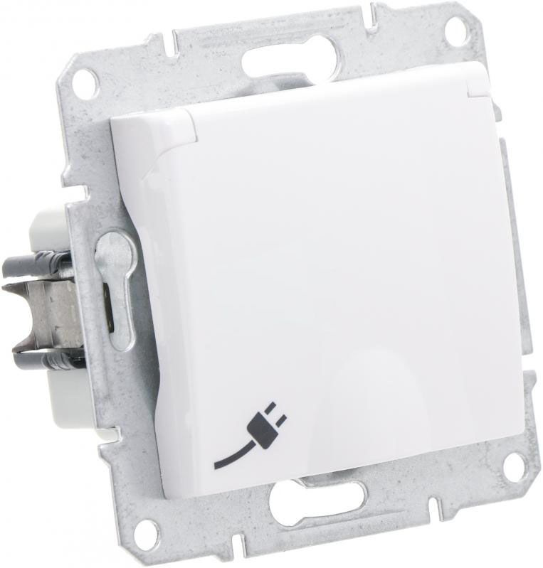 Розетка Schneider Electric Sedna с/з со шторками и крышкой IP44 16A 250V SDN3100321