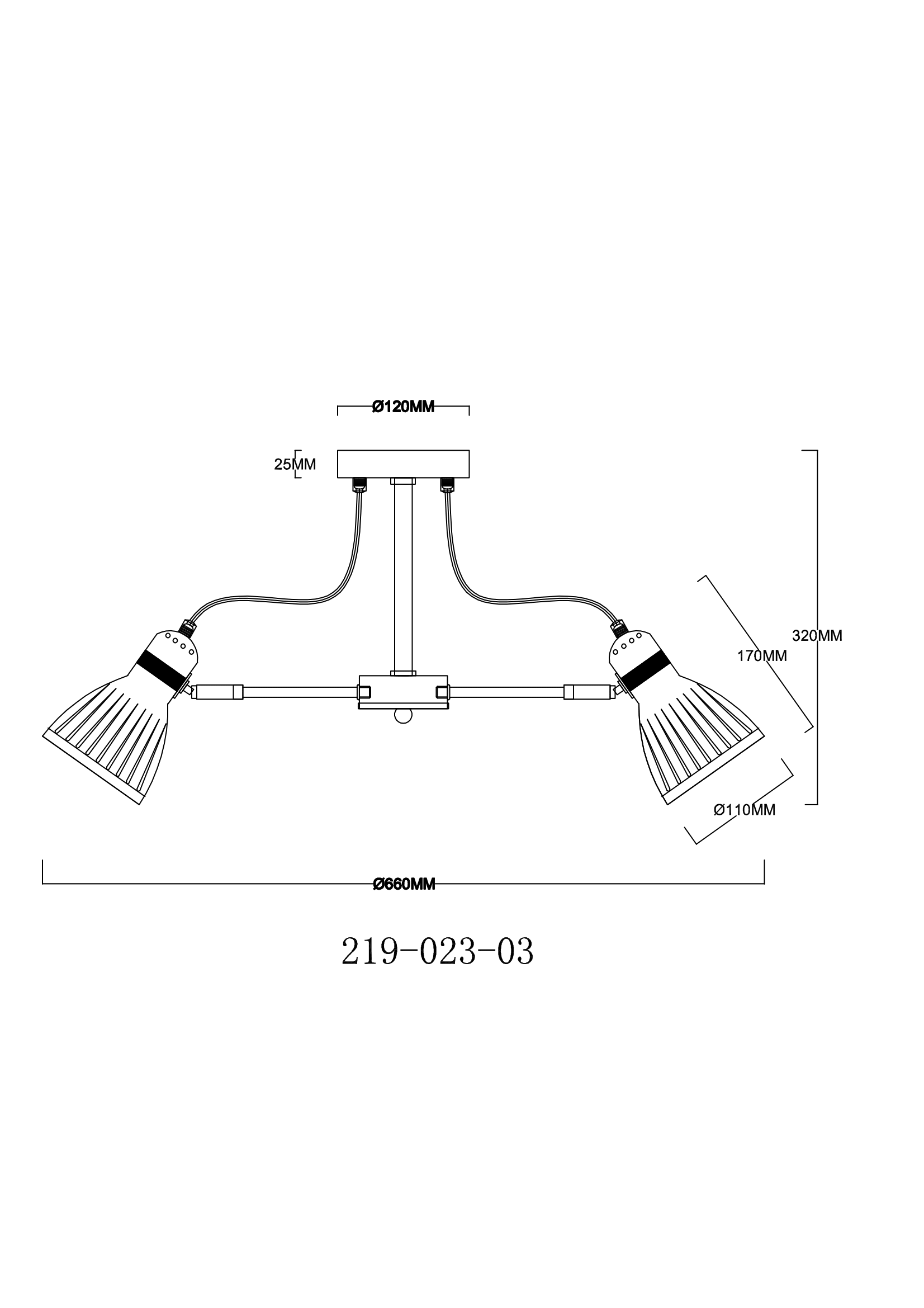 Люстра на штанге Velante 219-023-03