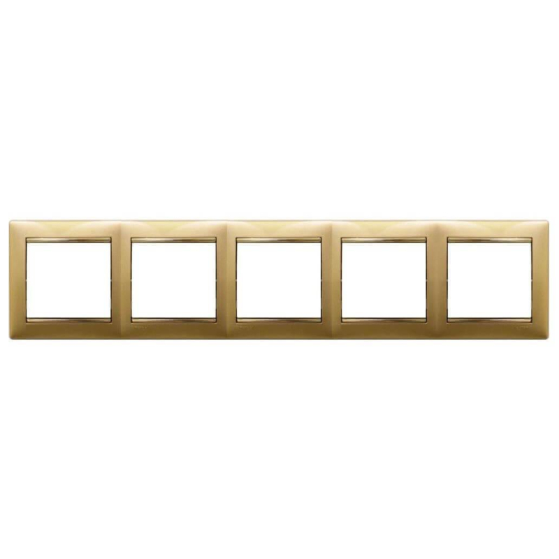 Рамка 5-постовая Legrand Valena матовое золото 770305