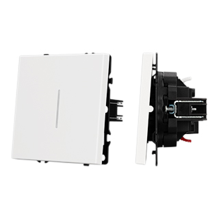 Механизм звонкового выключателя Arlight LED SWT-NOBE-MKR1-SFPL-L-WH (230V, 10A) (Белый кварц) 061737