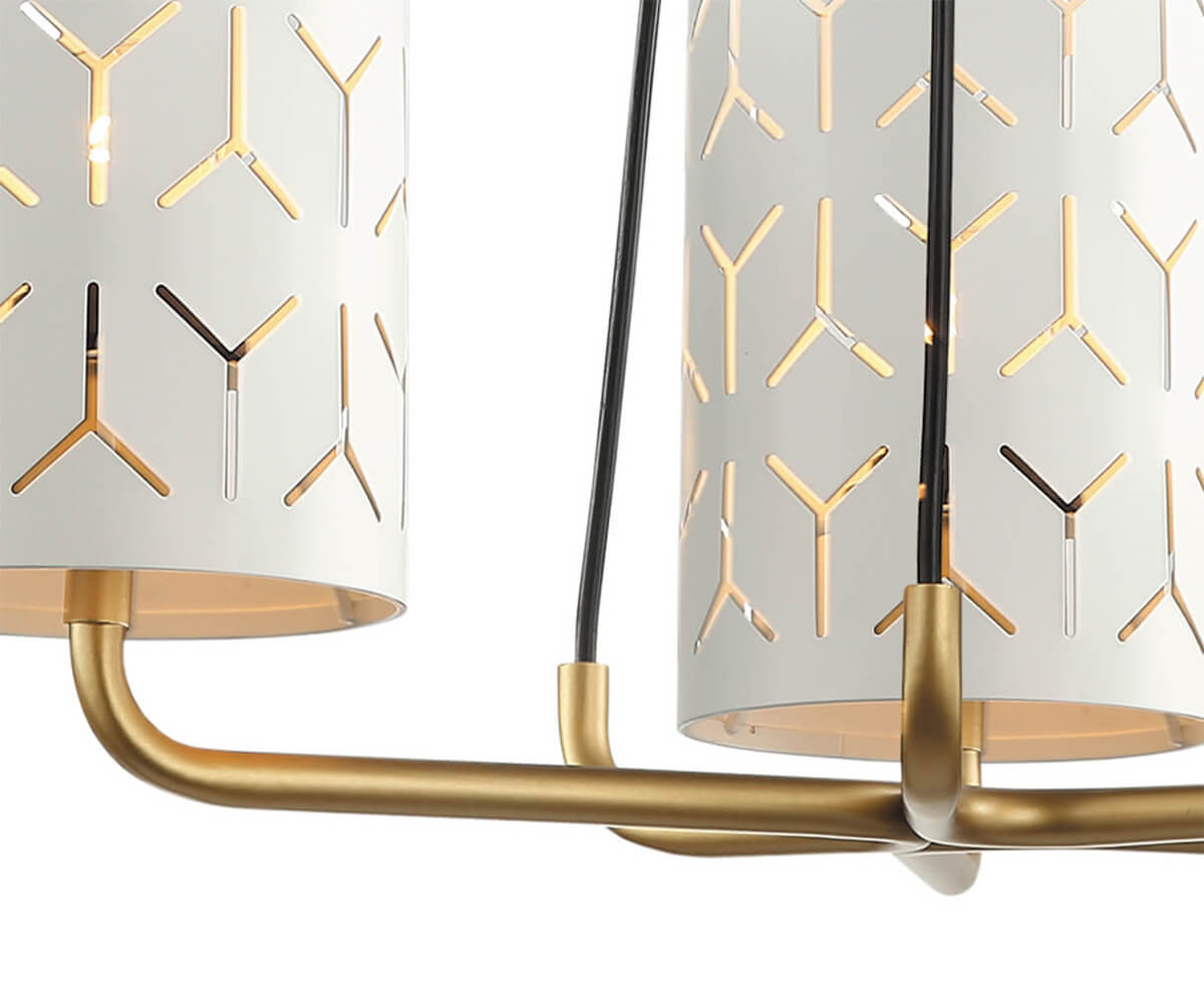 Подвесная люстра Lumien Hall Аврил 4004/3P-GD-WT