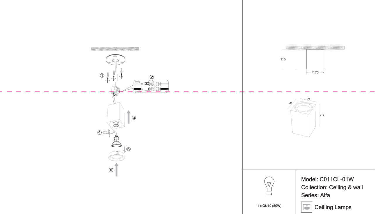 Потолочный светильник Maytoni Alfa C011CL-01W УЦ