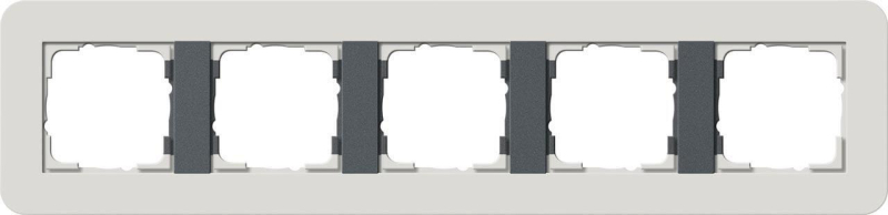 Рамка 5-постовая Gira E3 светло-серый/антрацит 0215421