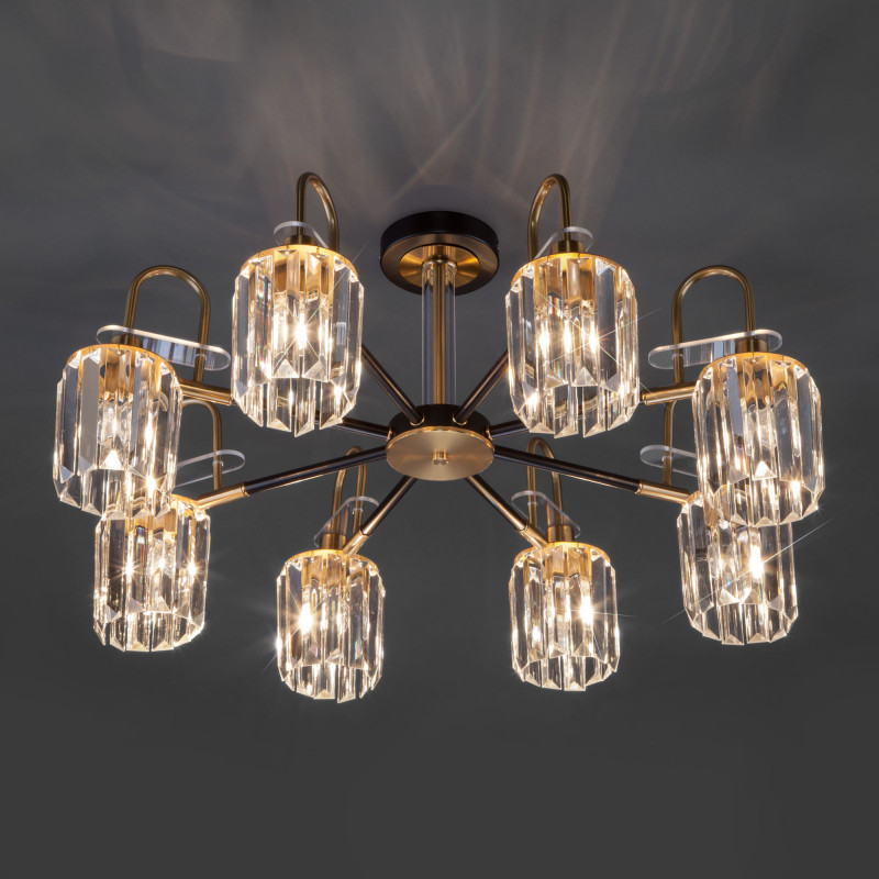 Люстра на штанге Eurosvet 70090/8 черный Smart a045145