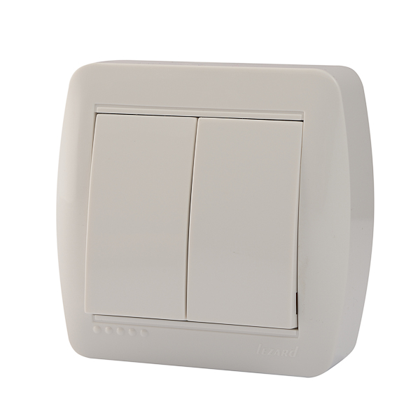Выключатель двойной Lezard Demet 711-0200-101