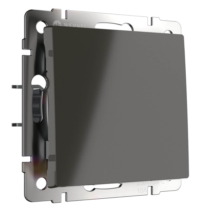 Выключатель одноклавишный Werkel серо-коричневый W1110007 4690389161155