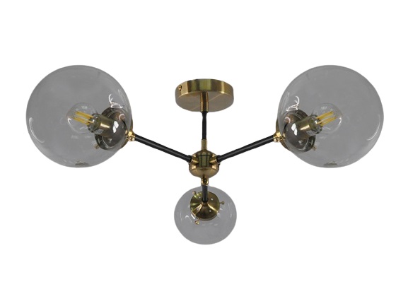 Люстра на штанге Elvan LU-208/3-E27-BkBaCl