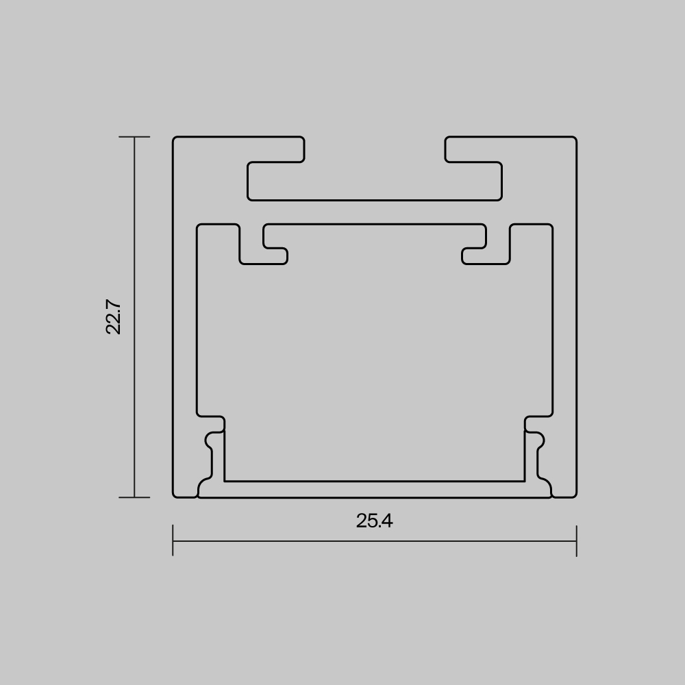 Алюминиевый профиль накладной-подвесной Maytoni Led Strip ALM-2522-B-2M 633013