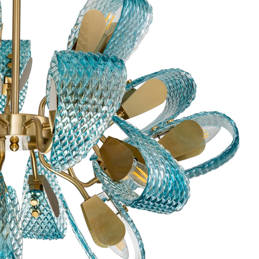 Люстра на штанге Indigo Fless 11033/18R Blue V000341