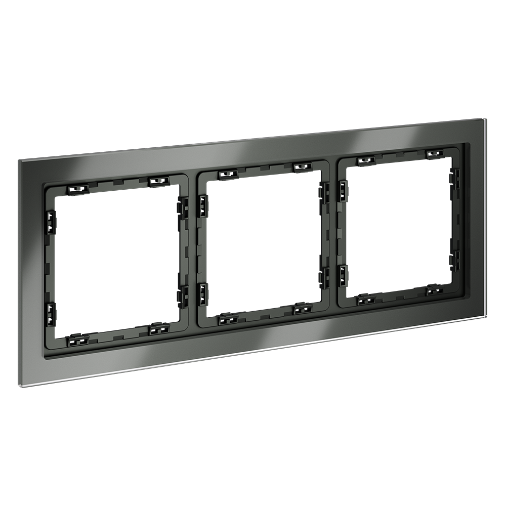 Рамка на 3 поста Voltum S70 VLS110306 (титан, стекло)