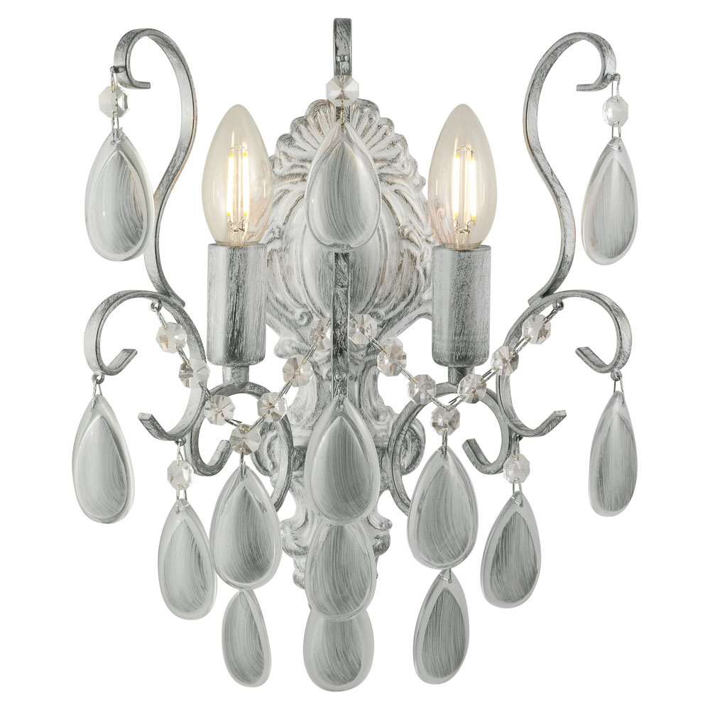 Настенный светильник AM Group MONICA AP2 SILVER