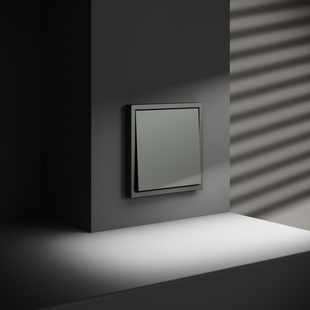 Проходной переключатель одноклавишный Voltum S70 VLS010306 (титан)