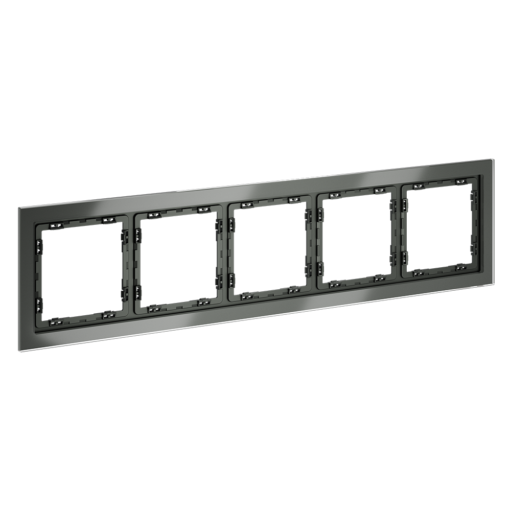 Рамка на 5 постов Voltum S70 VLS110506 (титан, стекло)