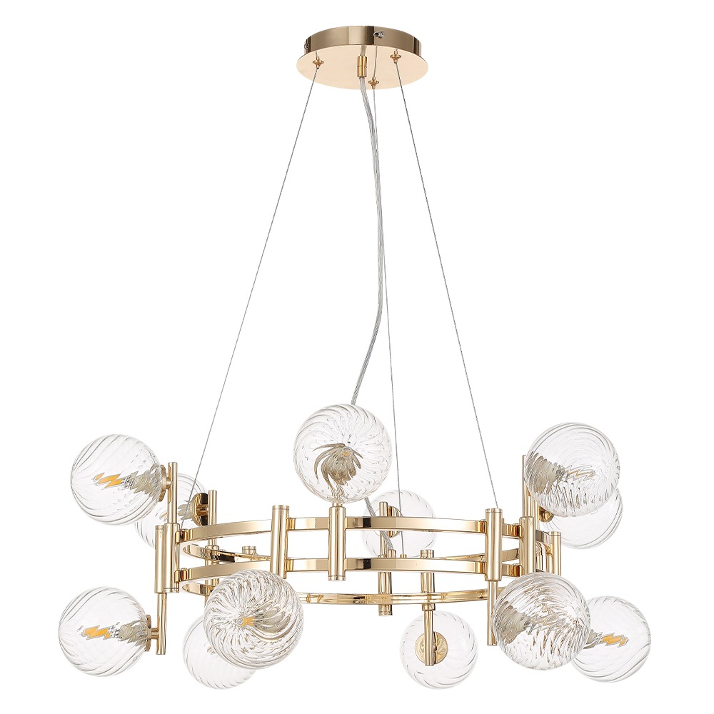 Подвесная люстра Crystal Lux LUXURY SP12 GOLD