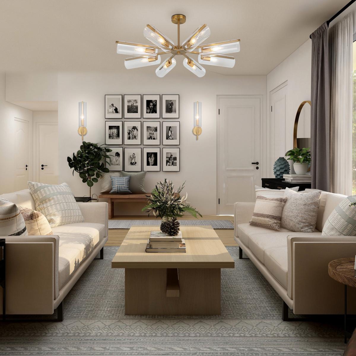 Люстра на штанге Eurosvet Trompeta 70144/8 латунь a060898