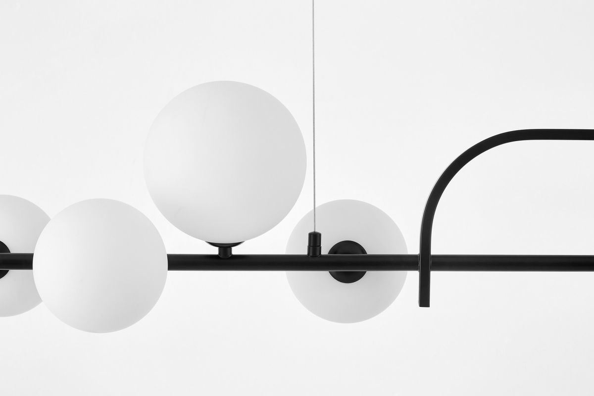 Подвесная люстра Lumina Deco LDP 7036-7 BK+WT