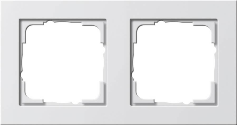 Рамка 2-постовая Gira E2 чисто-белый глянцевый 021229