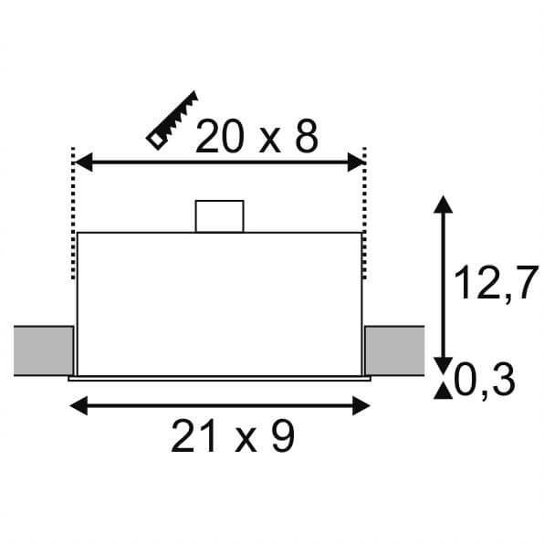 Встраиваемый светильник SLV Kadux 3 GU10 115530