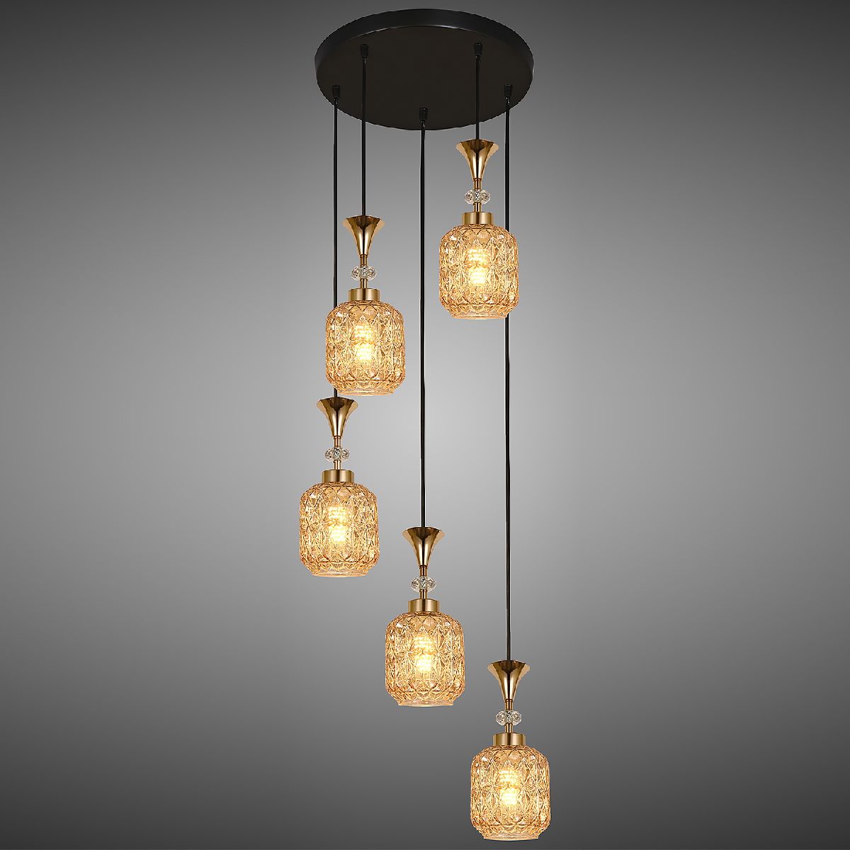 Подвесная люстра Reluce 02003-0.9-05 AMBER