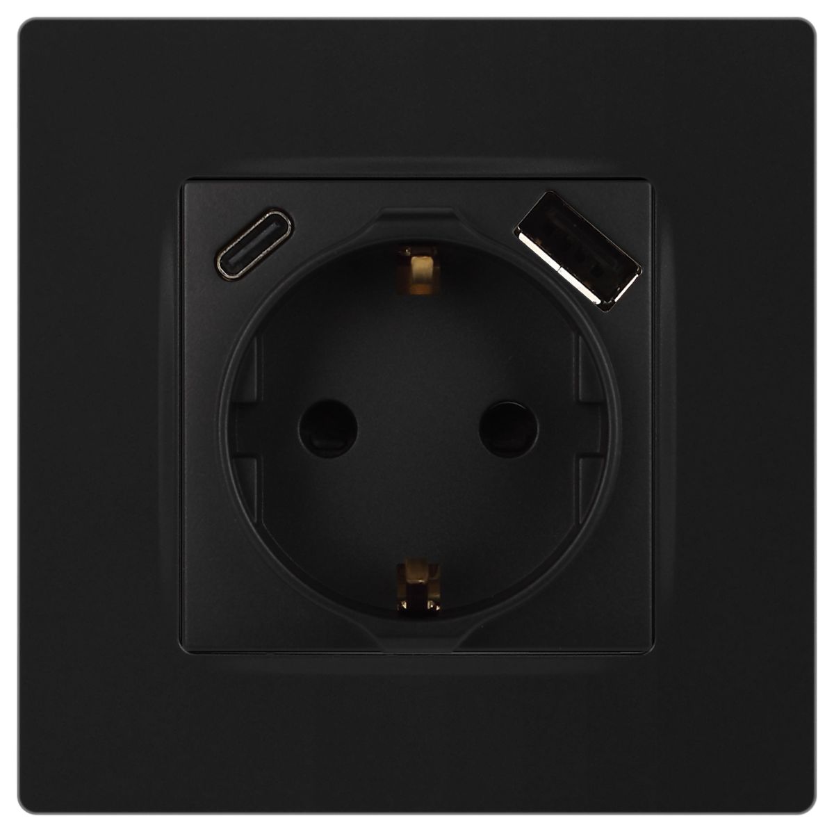 Розетка со шторками с USB type-A+C Эра 12-4108-05 Б0067707