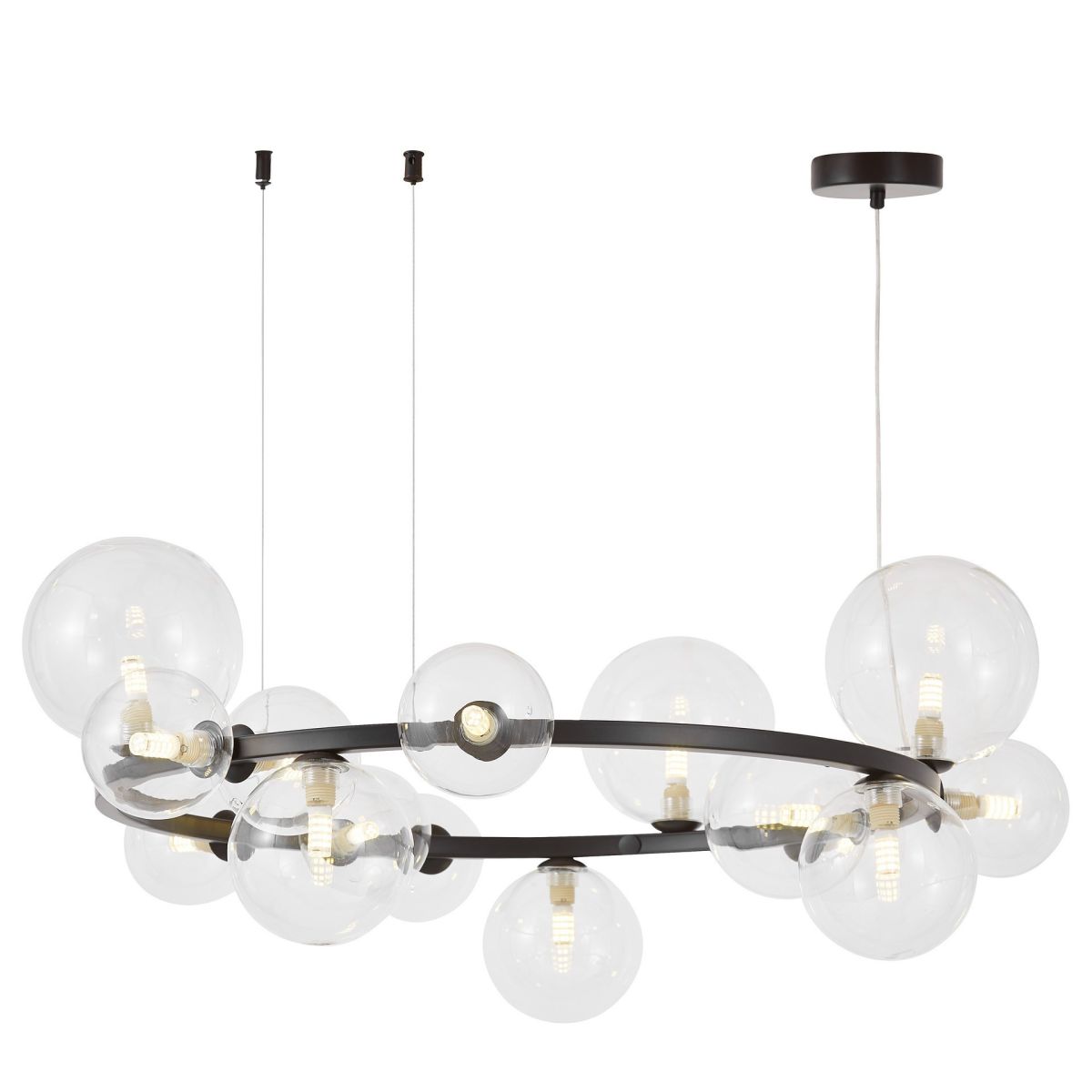 Подвесная люстра Lumina Deco LDP 7033-15 BK+CL