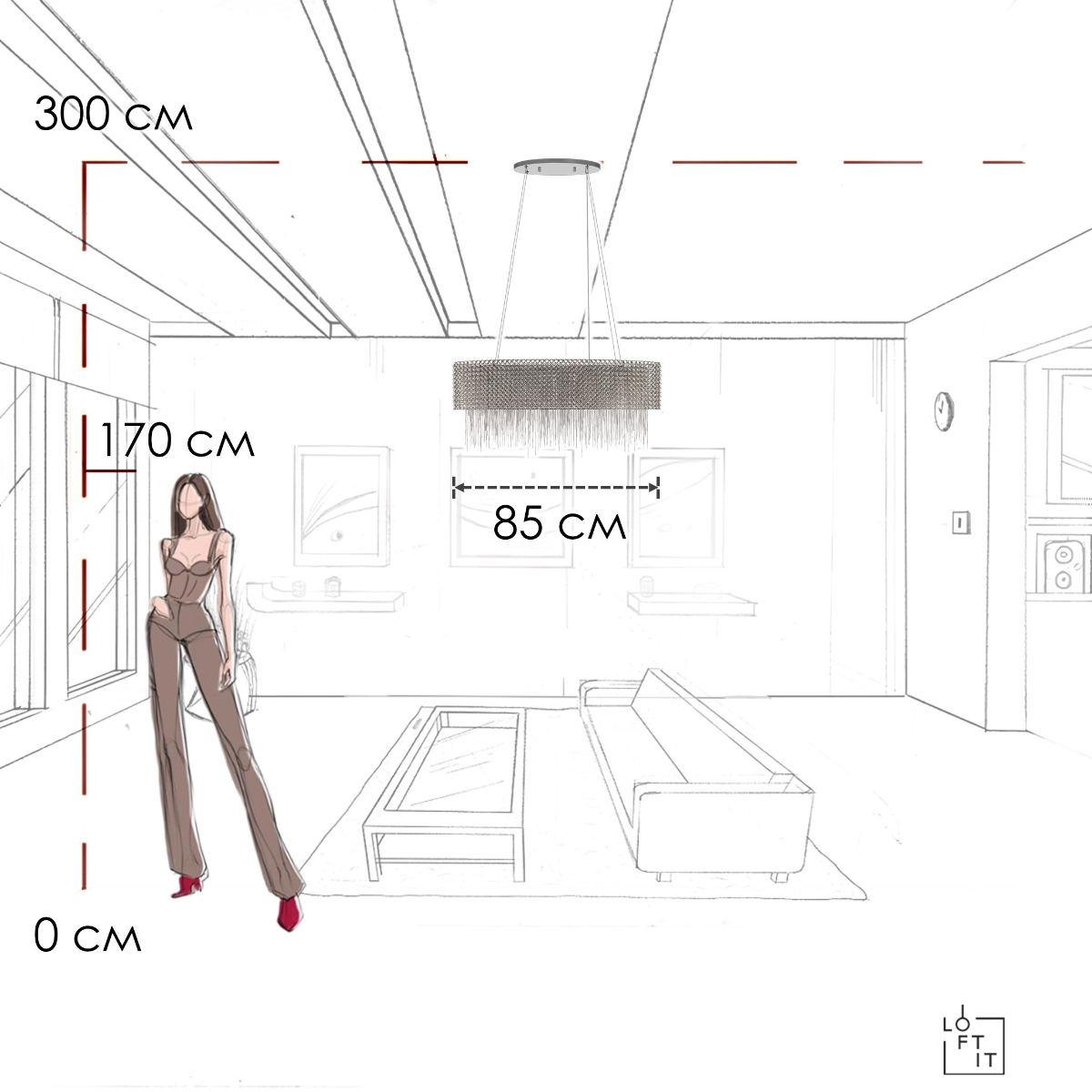 Подвесная люстра Loft IT Opera 10406/850L