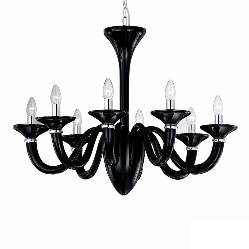 Подвесная люстра Ideal Lux White Lady SP8 Nero 020518