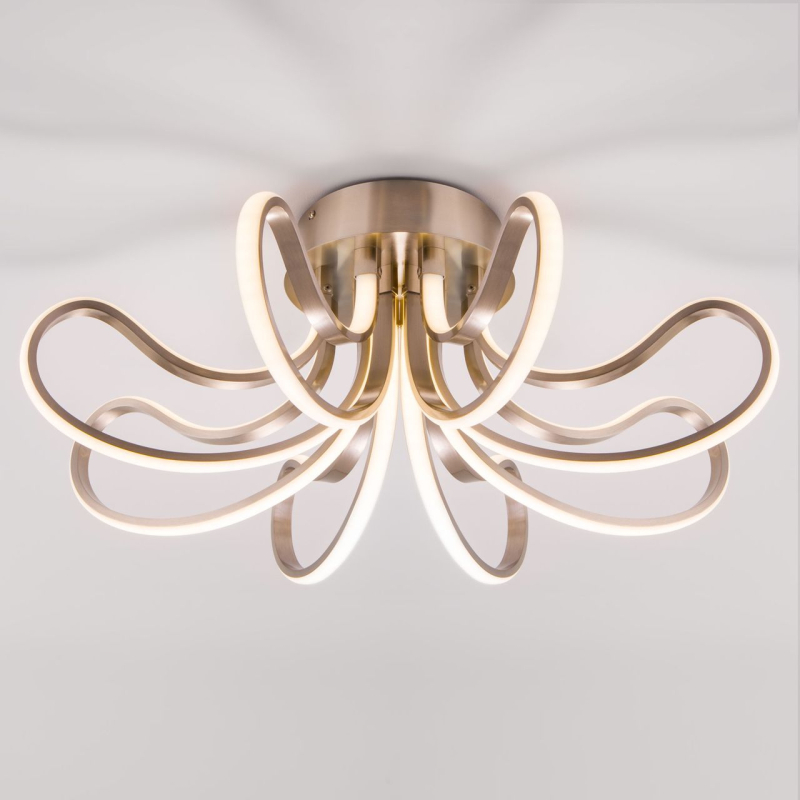 Потолочный светодиодный светильник Eurosvet Lilium 90079/8 сатин-никель