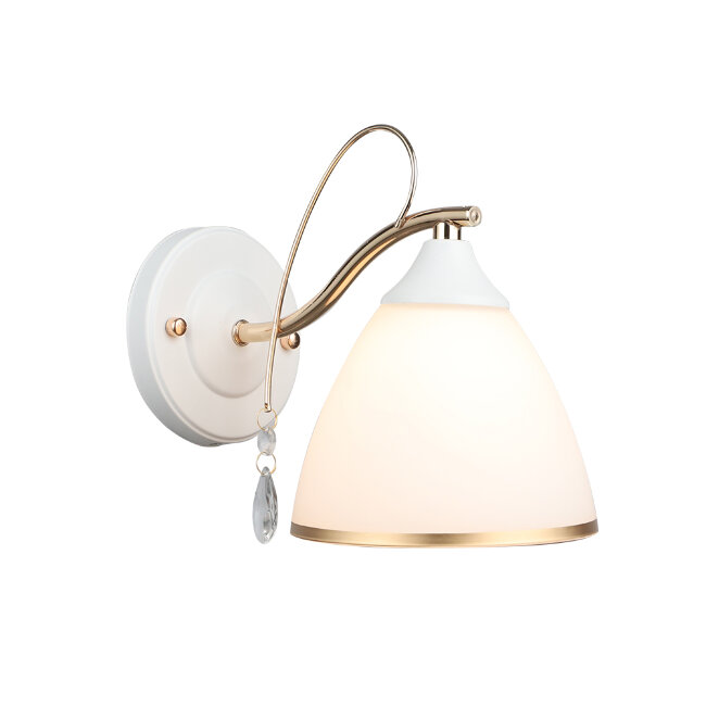 Белое бра металлическое Wedo Light Dzintars WD3523/1W-WT-FGD-WT