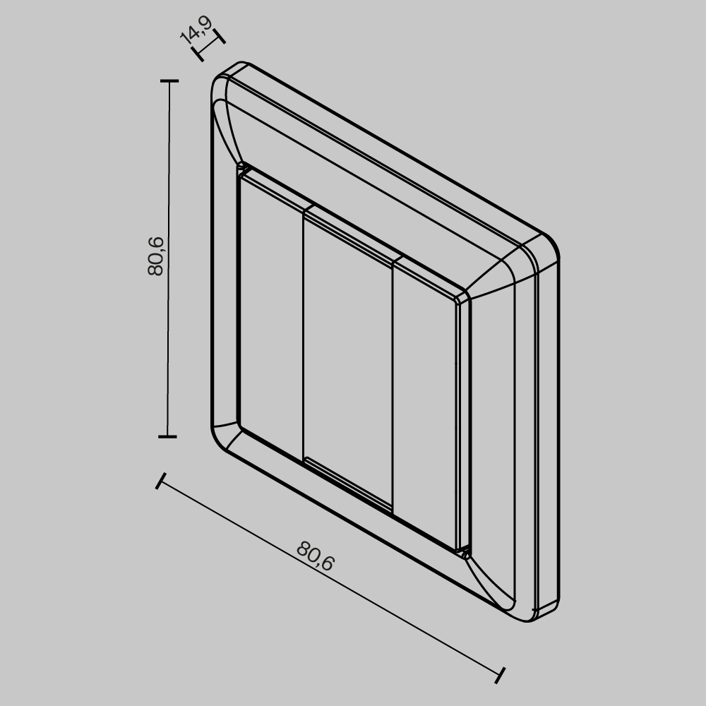 Кнопочная настенная панель управления Maytoni Dali 721043