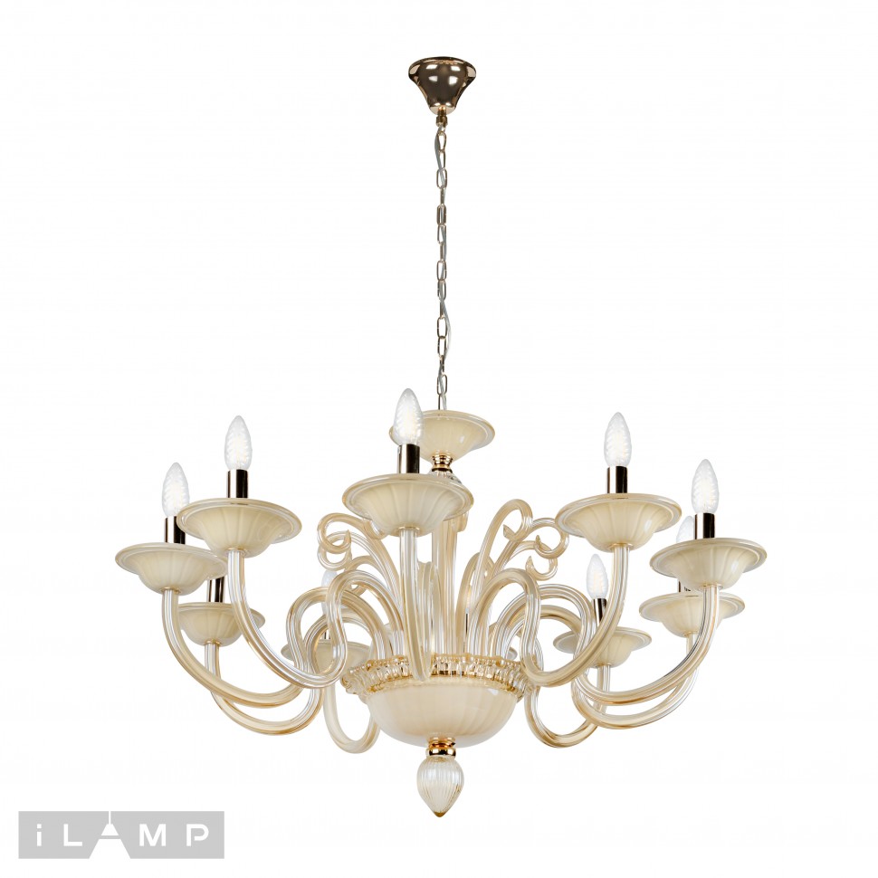 Подвесная люстра iLamp Classic P2318-10GD